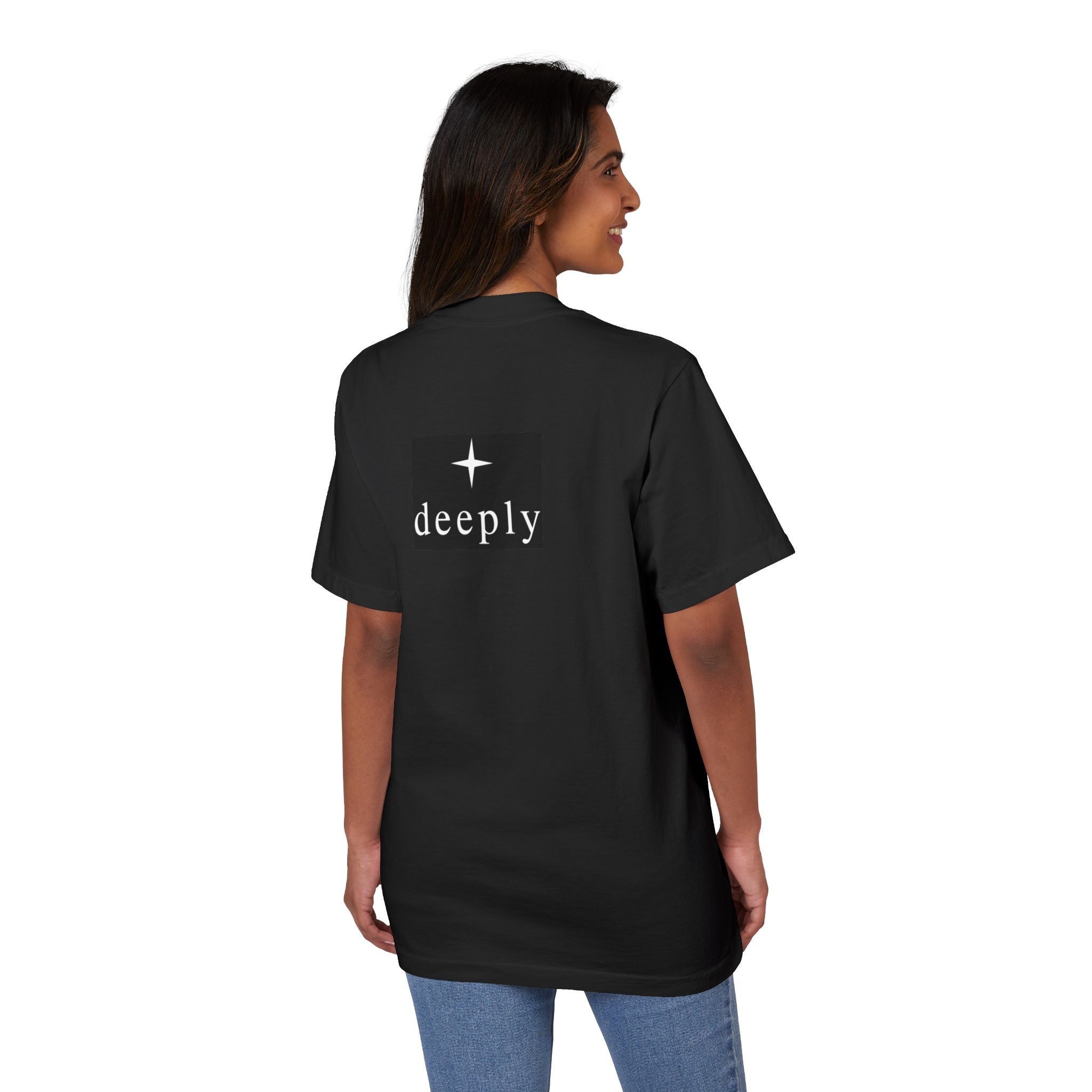 "i felt that" Minimalist T-Shirt — "deeply" Inspirational Graphic Tee