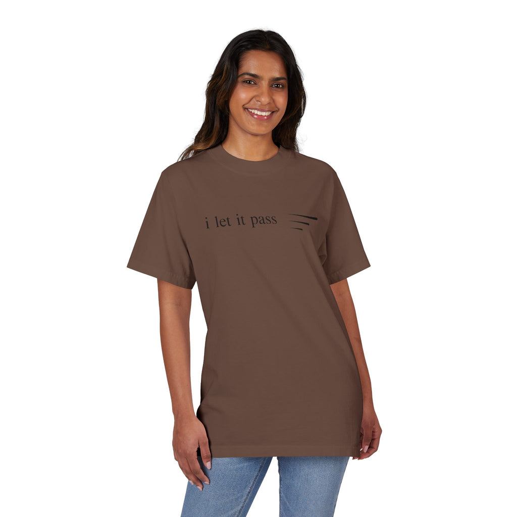 Inspirational Tee — "I Let It Pass" / "Gently" Minimalist Relaxation T-Shirt