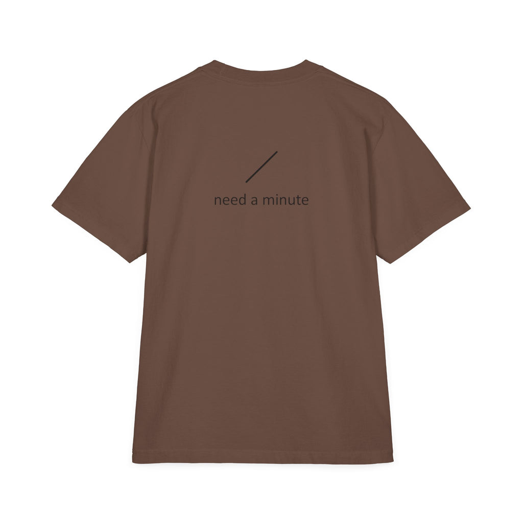 Low Battery Graphic T-Shirt — “need a minute” Minimal Relaxed Tee