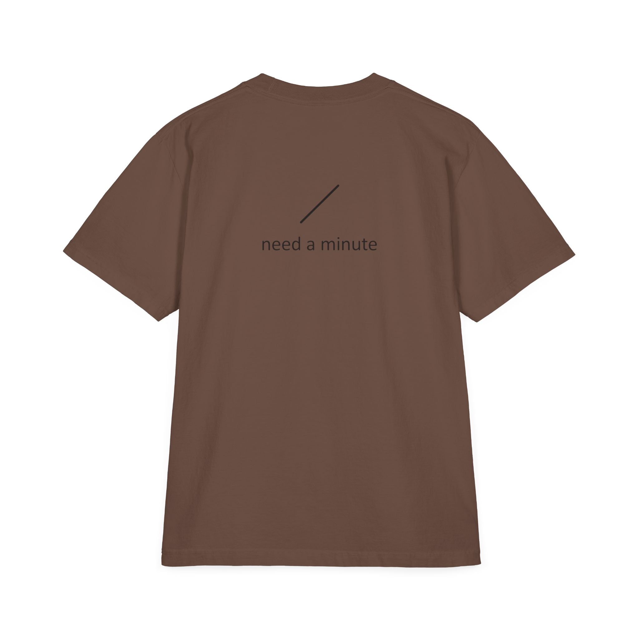 Low Battery Graphic T-Shirt — “need a minute” Minimal Relaxed Tee