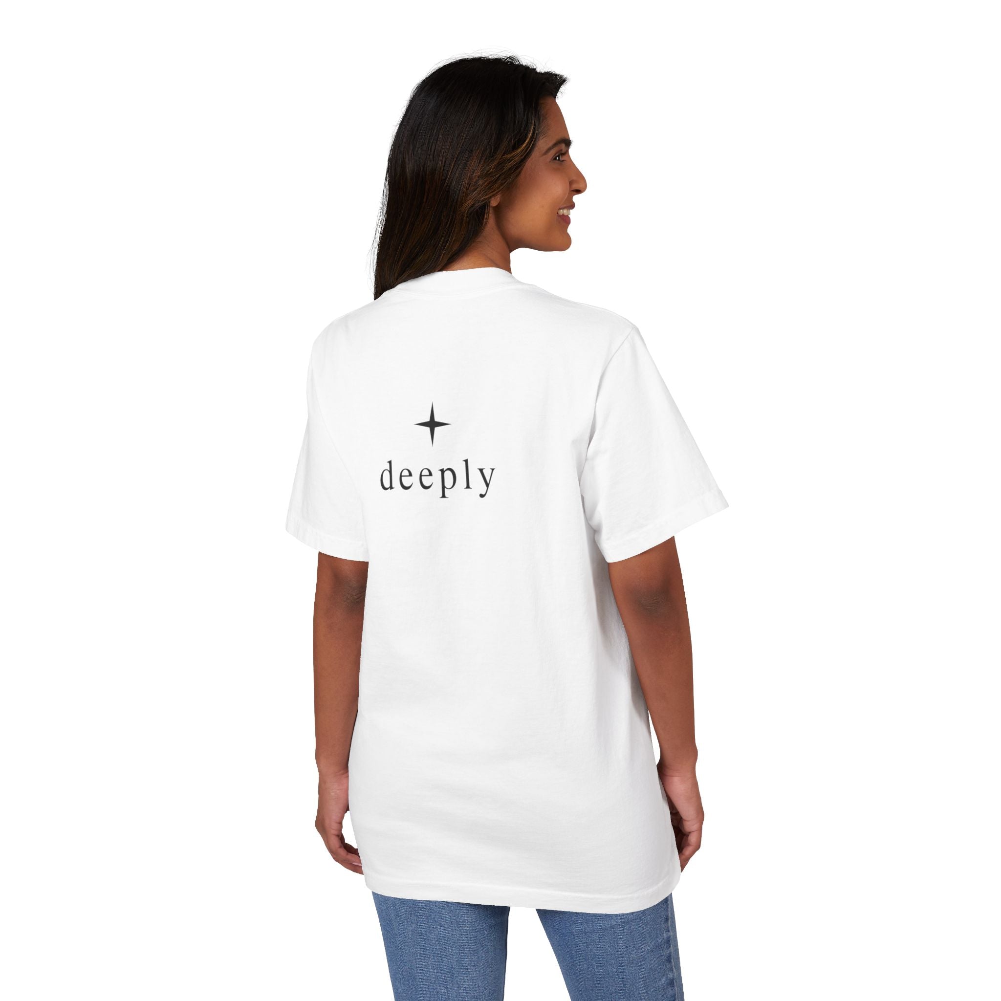 "i felt that" Minimalist T-Shirt — "deeply" Inspirational Graphic Tee