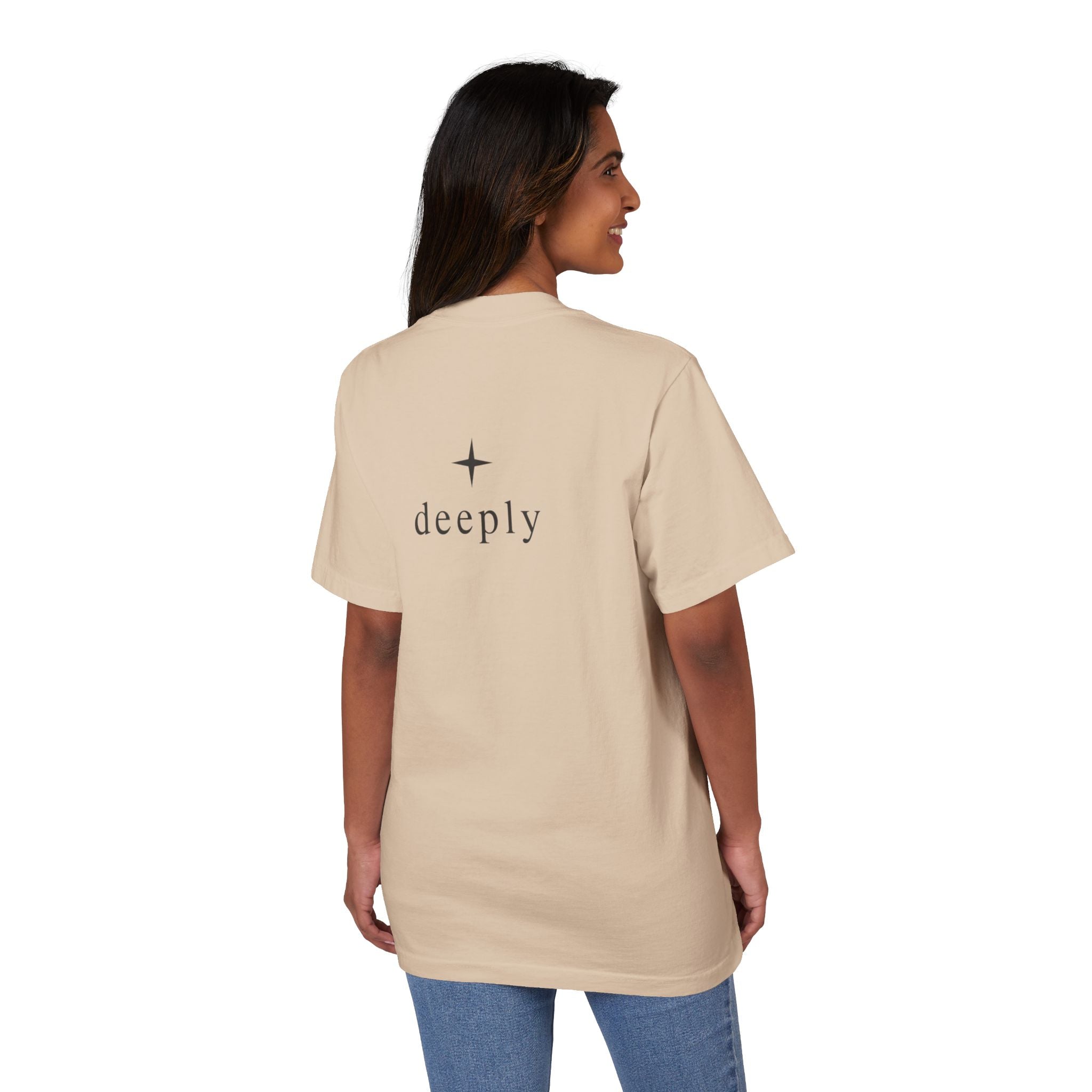 "i felt that" Minimalist T-Shirt — "deeply" Inspirational Graphic Tee