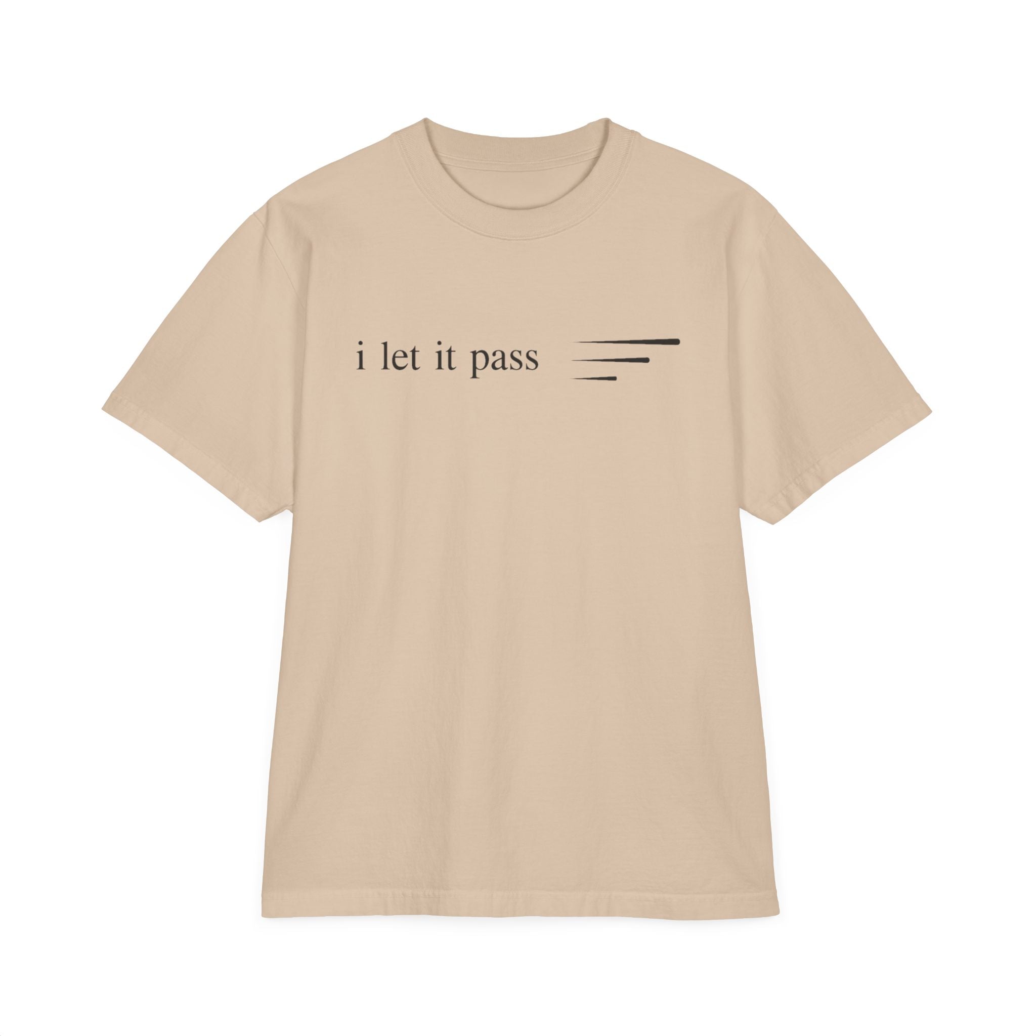 Inspirational Tee — "I Let It Pass" / "Gently" Minimalist Relaxation T-Shirt