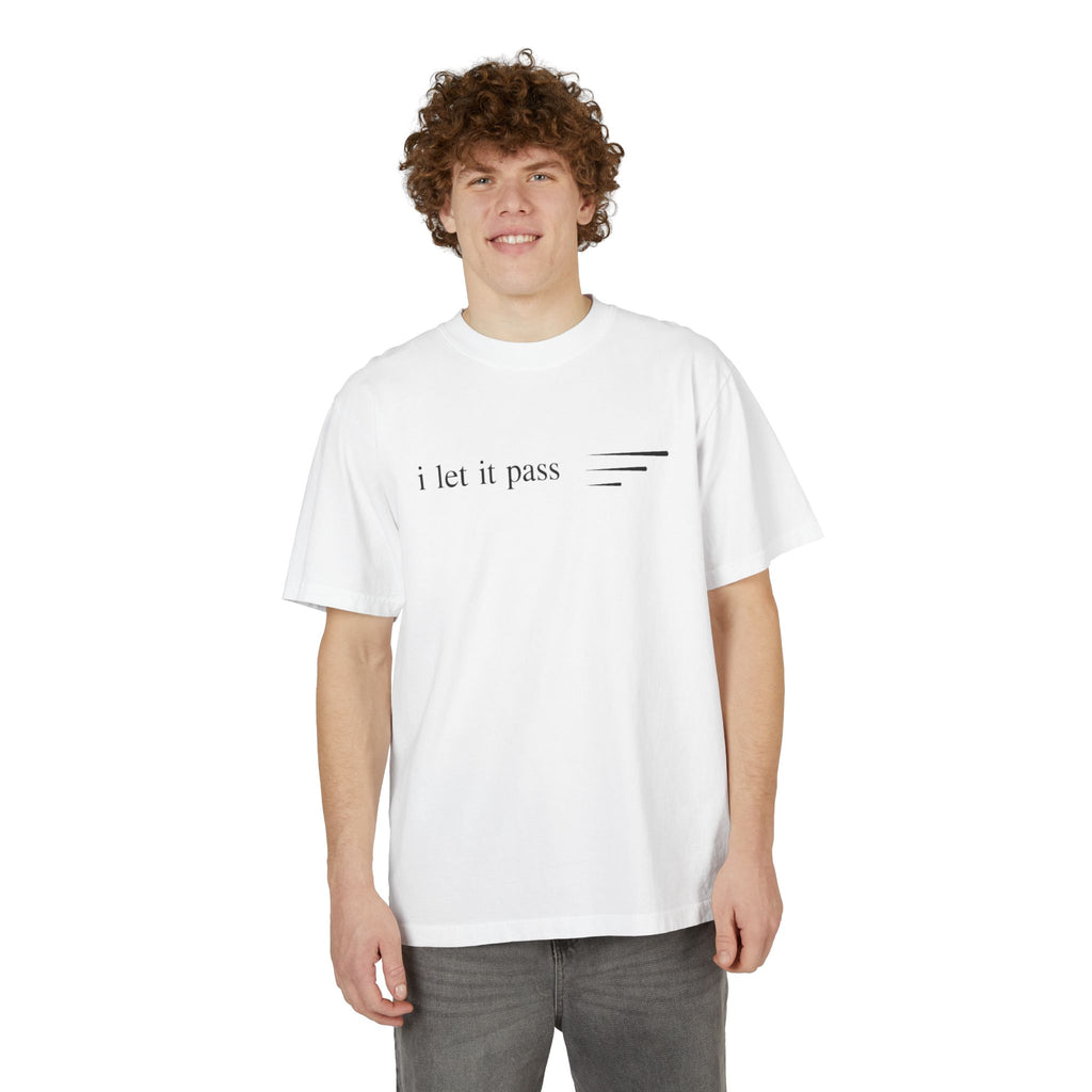 Inspirational Tee — "I Let It Pass" / "Gently" Minimalist Relaxation T-Shirt