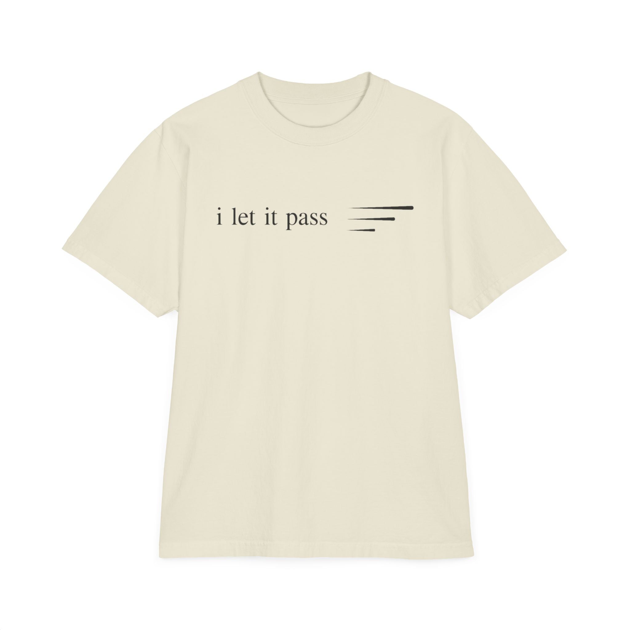 Inspirational Tee — "I Let It Pass" / "Gently" Minimalist Relaxation T-Shirt