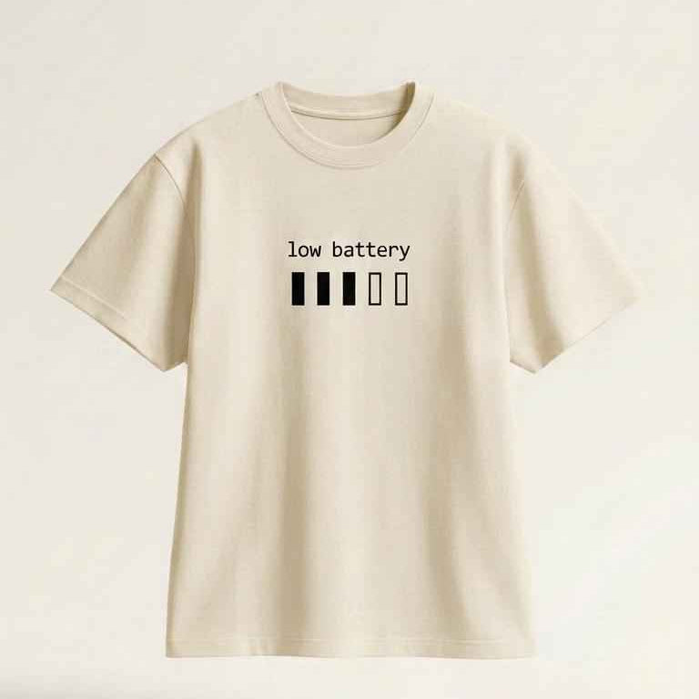 LOW BATTERY, NEED A MINUTE TEE